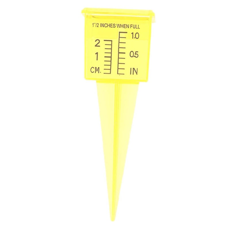 Rain Rain Gauge Water Meter Yellow Wide Mouth Lawn Garden Outdoor Tool - Image 1