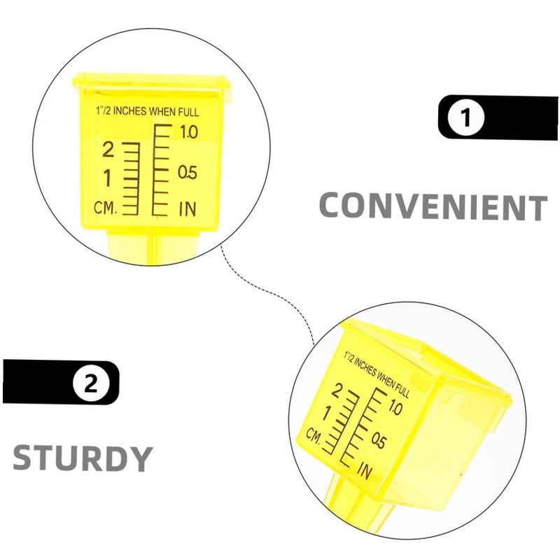 Rain Rain Gauge Water Meter Yellow Wide Mouth Lawn Garden Outdoor Tool - Image 3