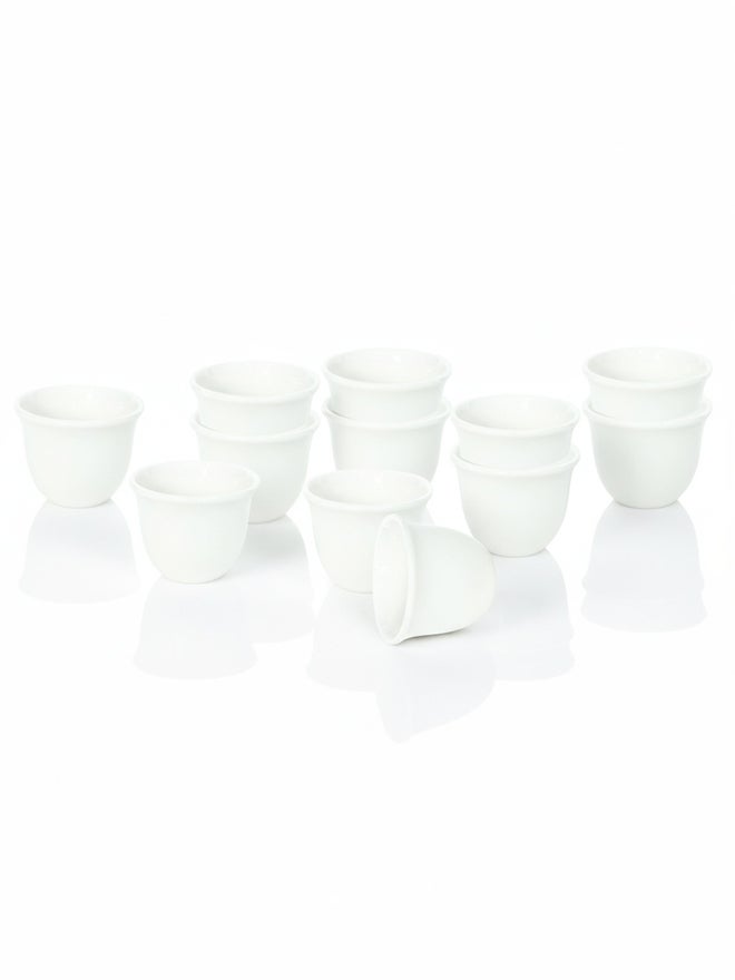 Shallow 12-Pieces Arabic Gahwa and Espresso Cup, 90ml - Image 1