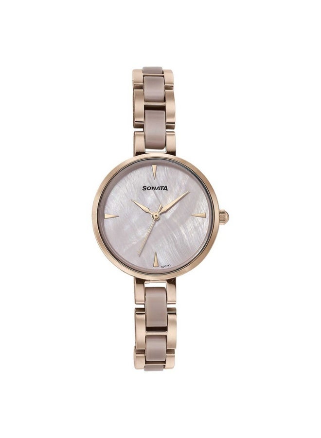 Sonata Women's Watch 87064KD02 – Mother of Pearl Dial, Two-Toned Stainless Steel Strap, Quartz Movement, Elegant & Gift-Ready Timepiece - Image 1