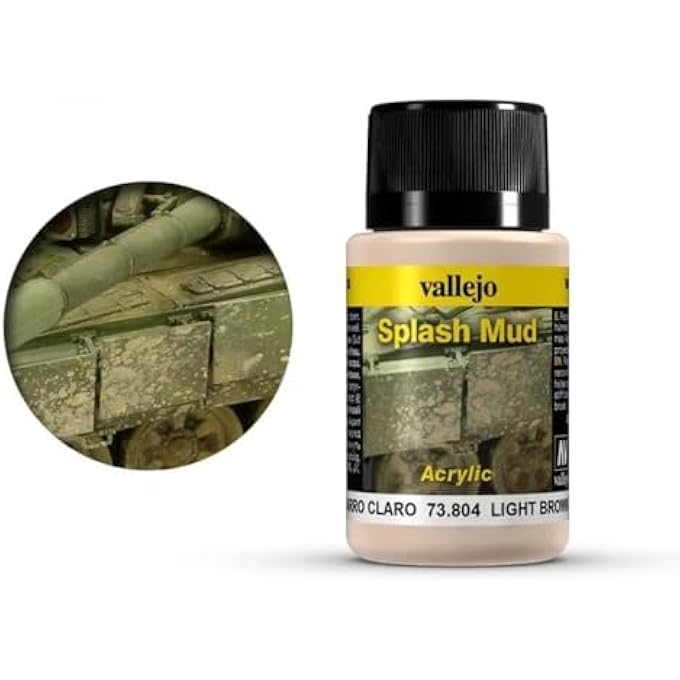 Vallejo 40 ML"LIGHT BROWN SPLASH MUD" WEATHERING EFFECT BOTTLE - Image 3
