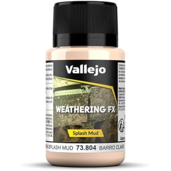 Vallejo 40 ML"LIGHT BROWN SPLASH MUD" WEATHERING EFFECT BOTTLE - Image 1