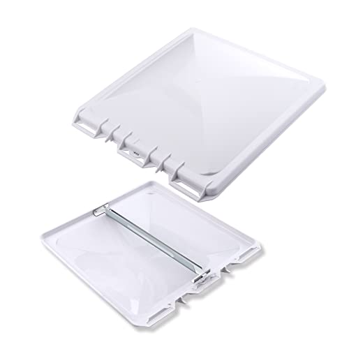 HOMEE Rv Roof Vent Cover Replacement 13 x13 inch Universal White Vent Lid for Camper Trailer Motorhome Bathroom, 1 Pack - Image 1