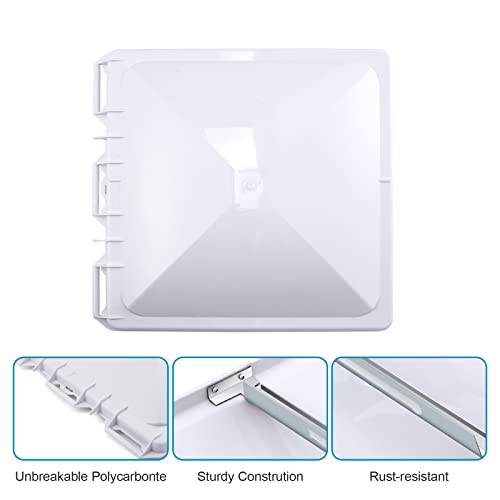 HOMEE Rv Roof Vent Cover Replacement 13 x13 inch Universal White Vent Lid for Camper Trailer Motorhome Bathroom, 1 Pack - Image 3
