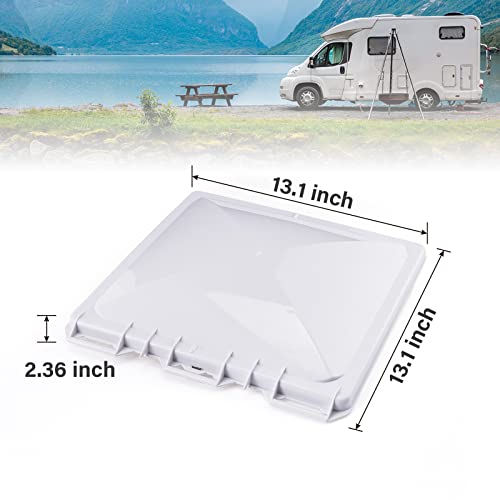 HOMEE Rv Roof Vent Cover Replacement 13 x13 inch Universal White Vent Lid for Camper Trailer Motorhome Bathroom, 1 Pack - Image 2