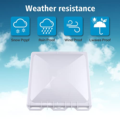 HOMEE Rv Roof Vent Cover Replacement 13 x13 inch Universal White Vent Lid for Camper Trailer Motorhome Bathroom, 1 Pack - Image 4