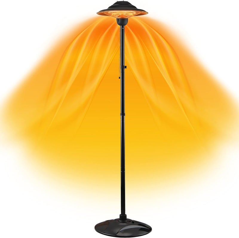 DONYER POWER Halogen tubes Heater Electric Patio Heater Garden Heating Waterproof Outdoor&Indoor Free Standing - Image 1