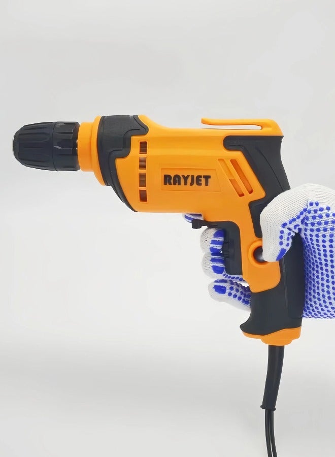 RAYJET Professional 450W Electric Drill, 3000 RPM High Speed, Reversible Rotation, 24-Setting Torque Control, Safety Spindle Lock - Image 1