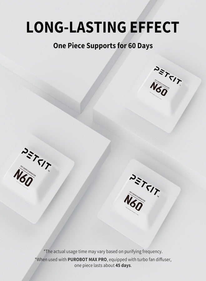 PETKIT N60 Pet Odor Control for Purobot Ultra and Purobot Max Pro Self-Cleaning Cat Litter Box, Long-Lasting Effective Litter Box Odor Remove, Natural Formula (Pack of 3) - Image 5