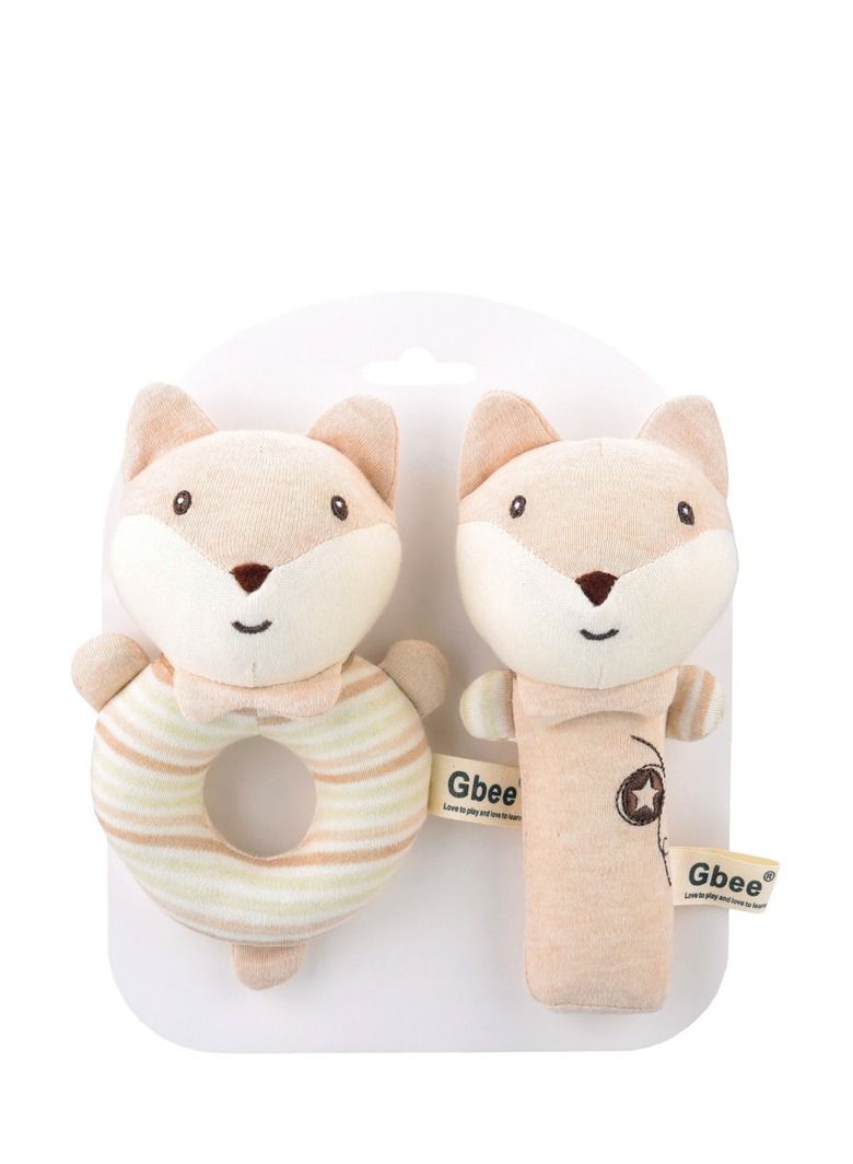 2-Piece Rattle Stick Stuffed Plush Toy