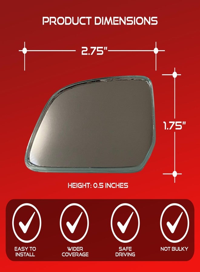 Utopicar Blind Spot Mirrors [Original Part Look - Fits Shape of Car Door Mirror] Fully Adjustable with Plastic Frame - Model OEM for Blindside and Engineered for optimized viewing image (2 pack) - Image 3