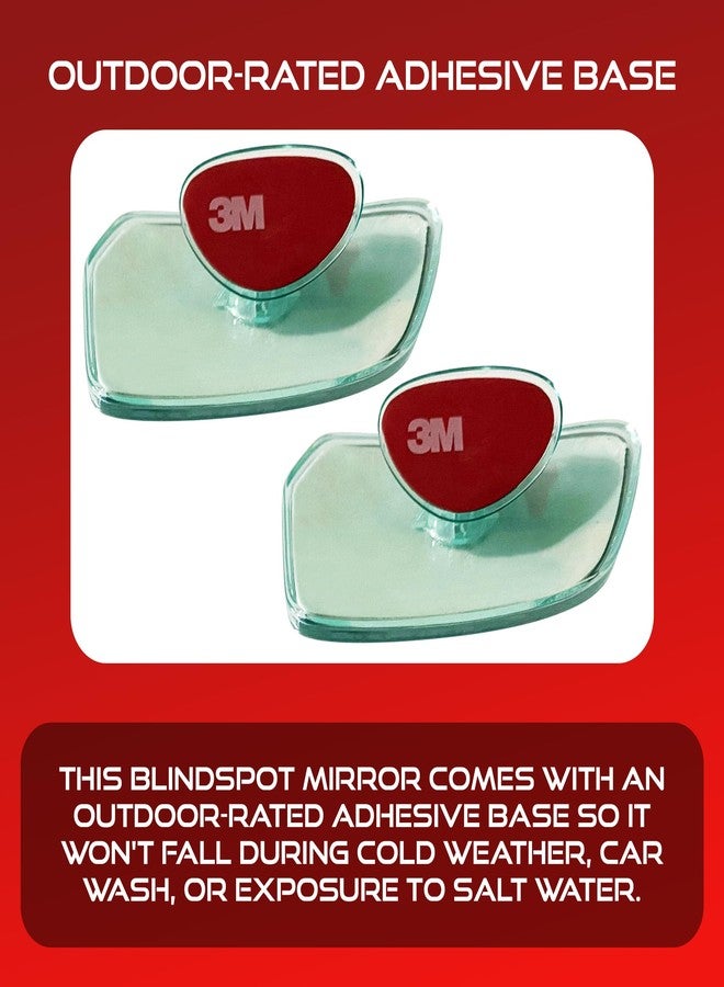 Utopicar Blind Spot Mirrors [Original Part Look - Fits Shape of Car Door Mirror] Fully Adjustable with Plastic Frame - Model OEM for Blindside and Engineered for optimized viewing image (2 pack) - Image 5