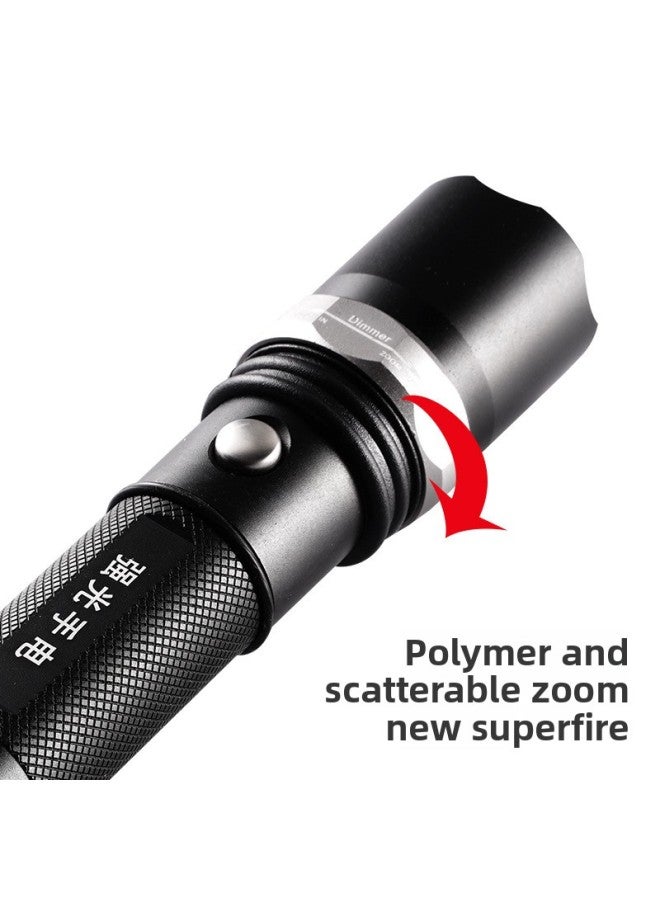 Multifunctional Led Flashlight Strong Light Super Bright Outdoor Rechargeable Portable Long Life Long-range Zoom Strong Light Flashlight-Color:P50 Flashlight  - Image 4