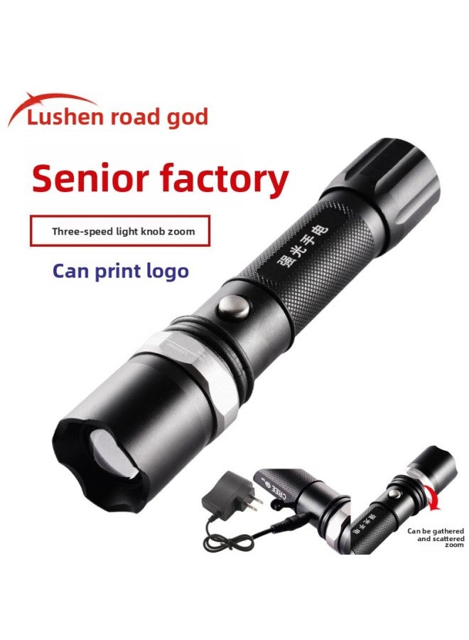 Multifunctional Led Flashlight Strong Light Super Bright Outdoor Rechargeable Portable Long Life Long-range Zoom Strong Light Flashlight-Color:P50 Flashlight  - Image 2