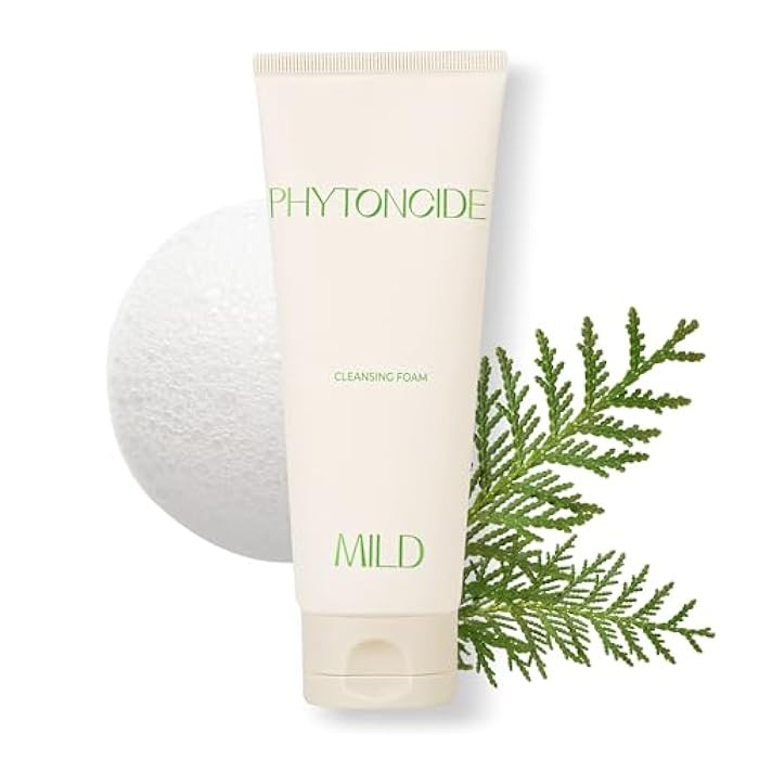 KLAVUU Phytoncide Mild pH Balancing Facial Cleanser - pH 5.5 Mild Foaming Cleanser with Panthenol for Strengthening Skin Barrier Face Wash - 5.07floz - Image 1
