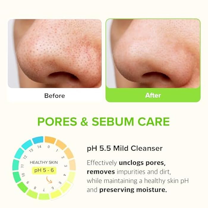 KLAVUU Phytoncide Mild pH Balancing Facial Cleanser - pH 5.5 Mild Foaming Cleanser with Panthenol for Strengthening Skin Barrier Face Wash - 5.07floz - Image 5