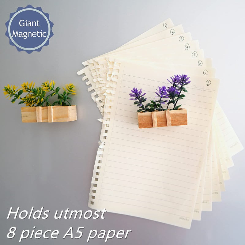 Bonilve 4pcs 3D Cute Flower Plant Fridge Magnets with Handmade Wooden Pot | Office & Locker Decorative Magnet| Flower Magnets for Fridge, Cute Refrigerator Magnet for Kitchen, School, Whiteboard - Image 4