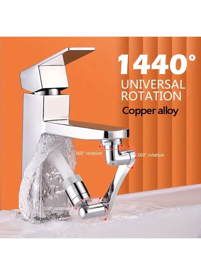 Rotating Silvery Kitchen Faucet Nozzle Water Saving Extendable Sink Arm - Image 4