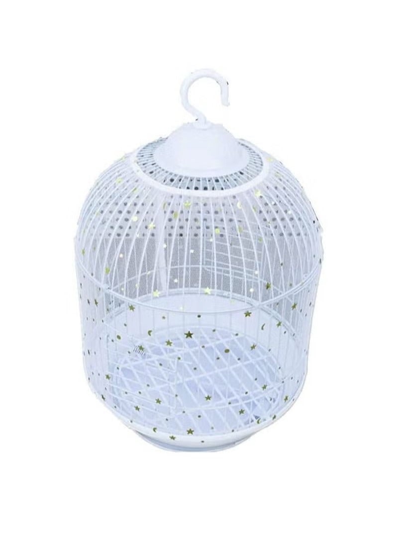 Ocean Bird Cage Seed Catcher,Adjustable Bird Cage Net Cover Birdcage Seed Feather Catcher Soft Skirt Guard Birdcage Nylon Mesh Netting for Parrot Parakeet Macaw Round Square Cages,Prevent Scatter and Mess - Image 2