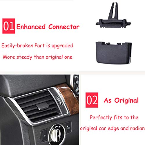 TTCR-II Front AC Vent Outlet Tab for Mercedes Benz, 1 PC Front Left/Right Air Grille Clip for Mercedes Benz W166 ML Class 2012-2015 GLE Class 2016-2019 X166 GL Class 2013-2016 GLS Class 2017-2019 - Image 2