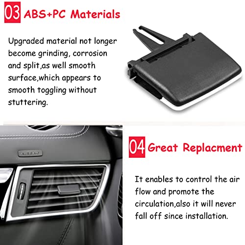 TTCR-II Front AC Vent Outlet Tab for Mercedes Benz, 1 PC Front Left/Right Air Grille Clip for Mercedes Benz W166 ML Class 2012-2015 GLE Class 2016-2019 X166 GL Class 2013-2016 GLS Class 2017-2019 - Image 3