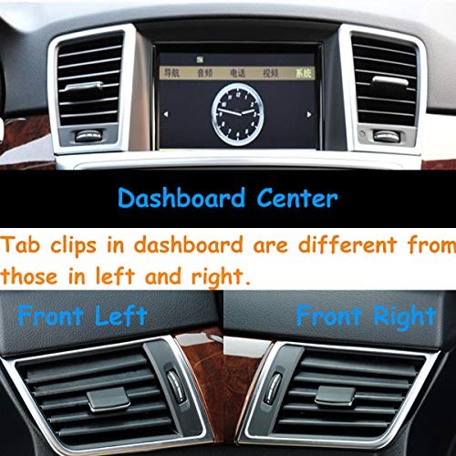 TTCR-II Front AC Vent Outlet Tab for Mercedes Benz, 1 PC Front Left/Right Air Grille Clip for Mercedes Benz W166 ML Class 2012-2015 GLE Class 2016-2019 X166 GL Class 2013-2016 GLS Class 2017-2019 - Image 4