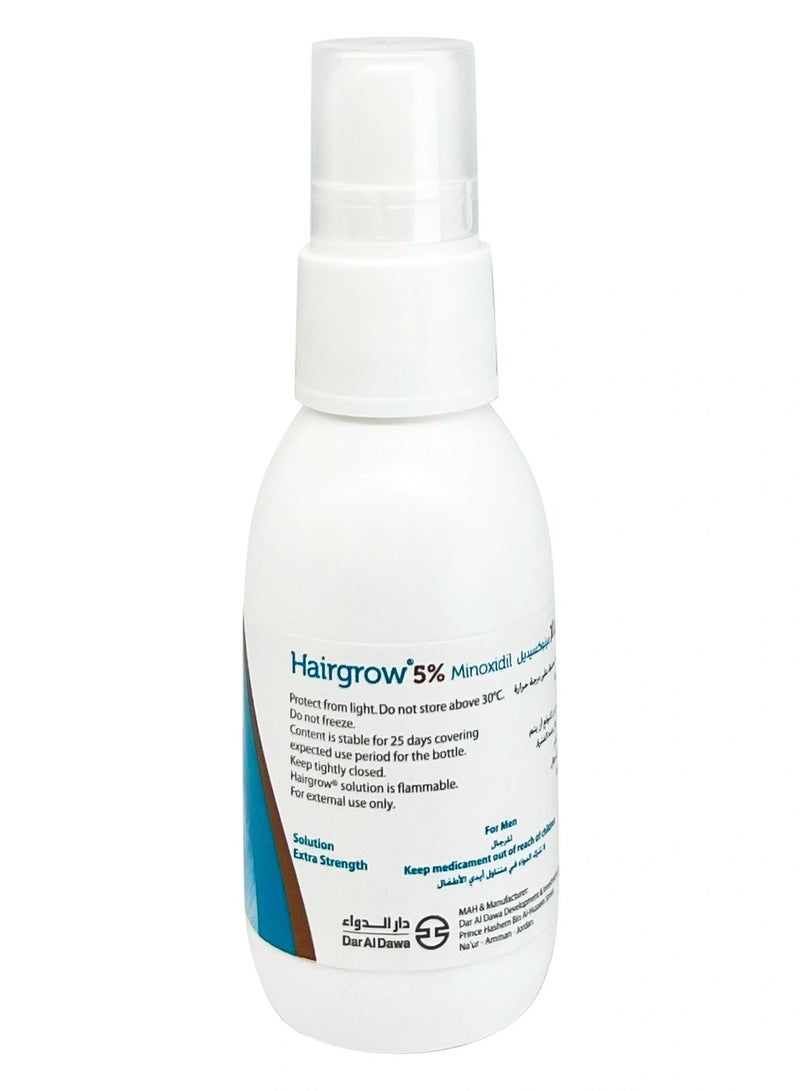 Dar Al Dawa Hairgrow Minoxidil 5% Hereditary Hair Loss Treatment, 50ml (2 bottles) - Image 2