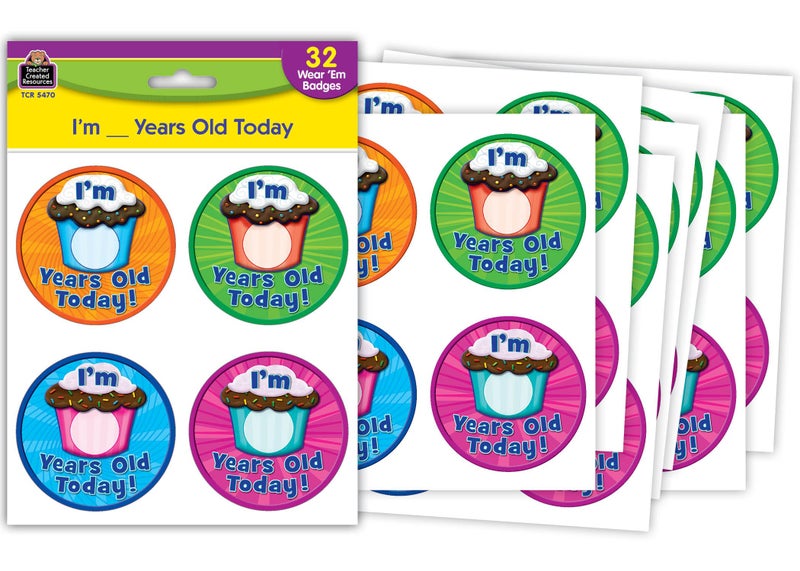 Teacher Created Resources I Am __ Years Old Today WearEm Badges (5470) - Image 5