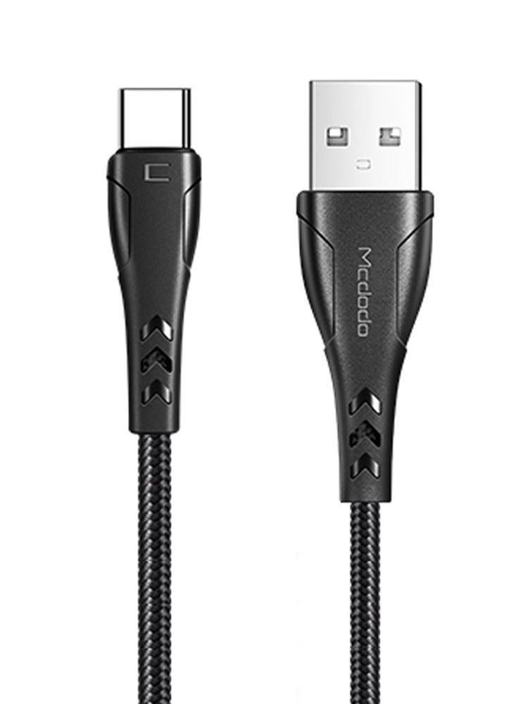 مكدودو كابل شحن سريع من النوع C CA-746، 20 سم، يدعم تقنية QC4.0 وتيار 3 أمبير، مثالي للاستخدام مع بنوك الطاقة، تصميم متين من النايلون المضفر ومعدن الألومنيوم، مقاوم للانحناء والتمزق، معتمد من CE وRoHS للسلامة والجودة - Image 1
