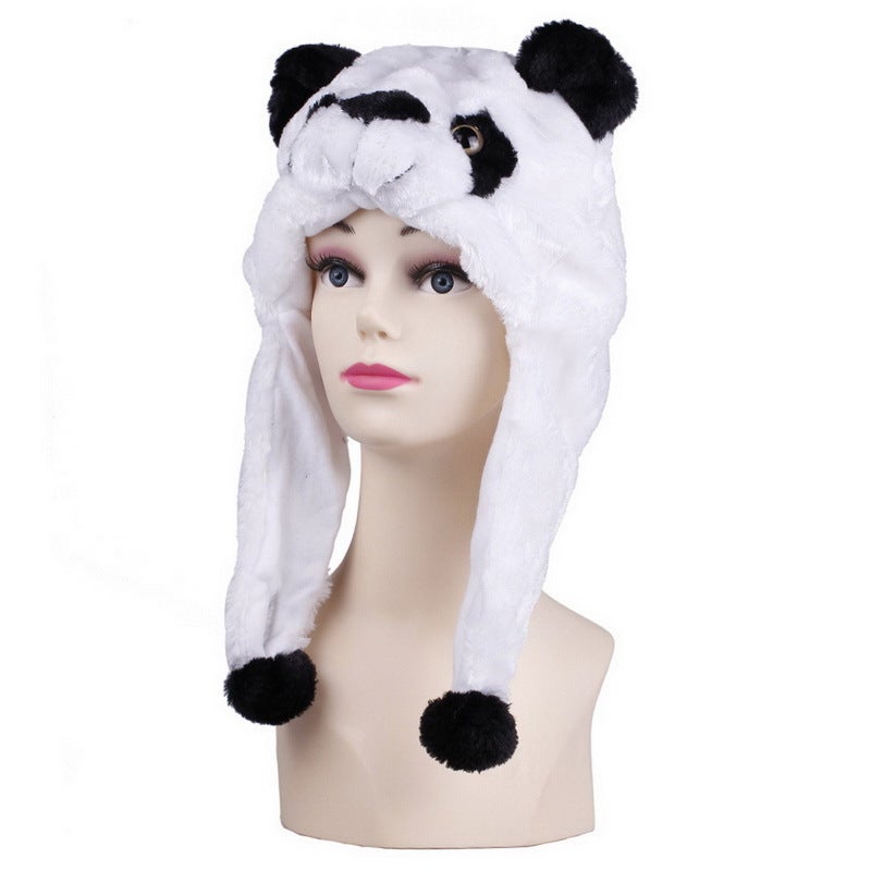 Winter Hat Tiger Head Hat Adult And Children Neck Protection Plush Hat Warm Style Student Performance Street Stall Hat - Image 3
