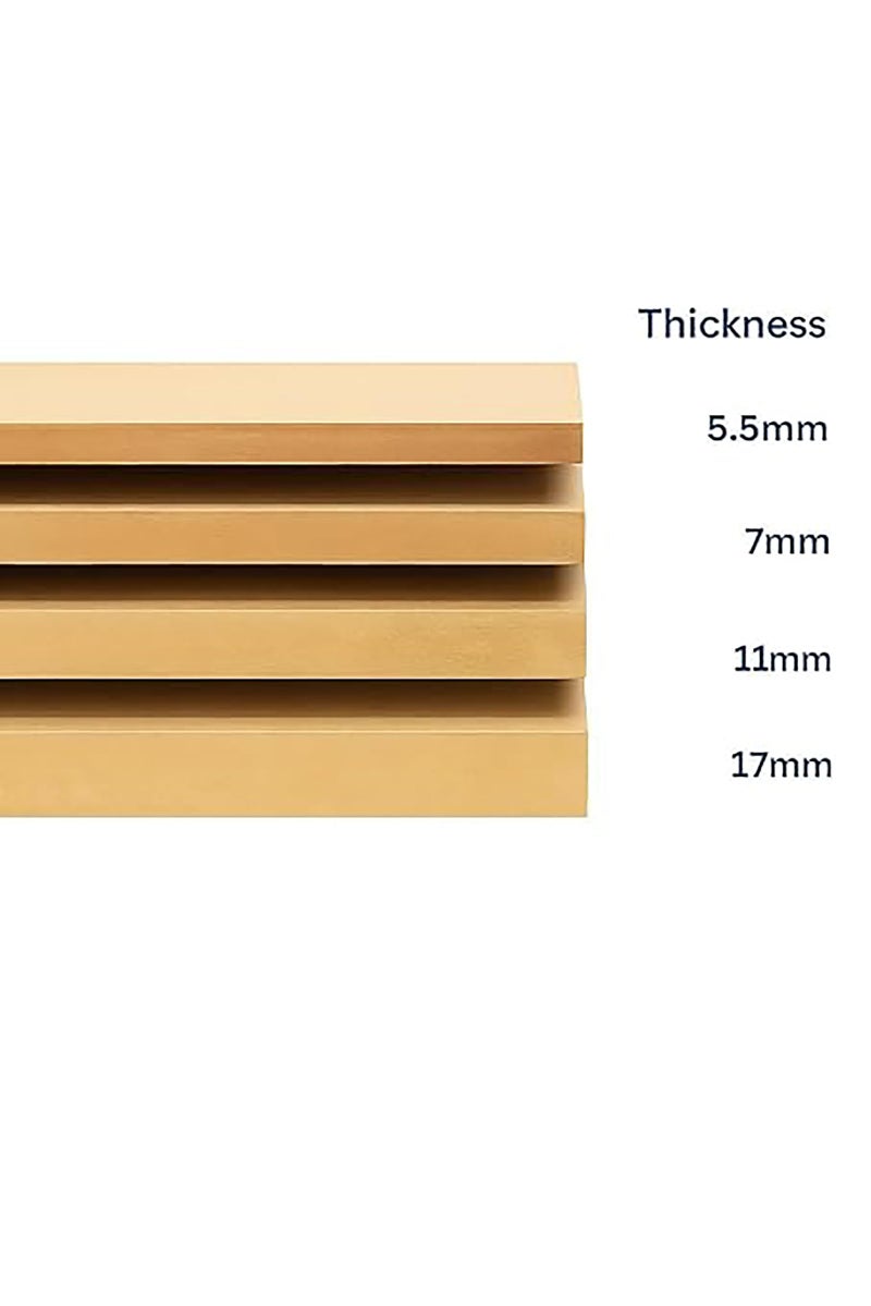 Cliths 11mm Pack of 3 MDF Sheet for Art and Craft 12 Inch Round Corner Square MDF Board for lippan Art, Base for Resin Art (12x12INx11mm) - Image 2