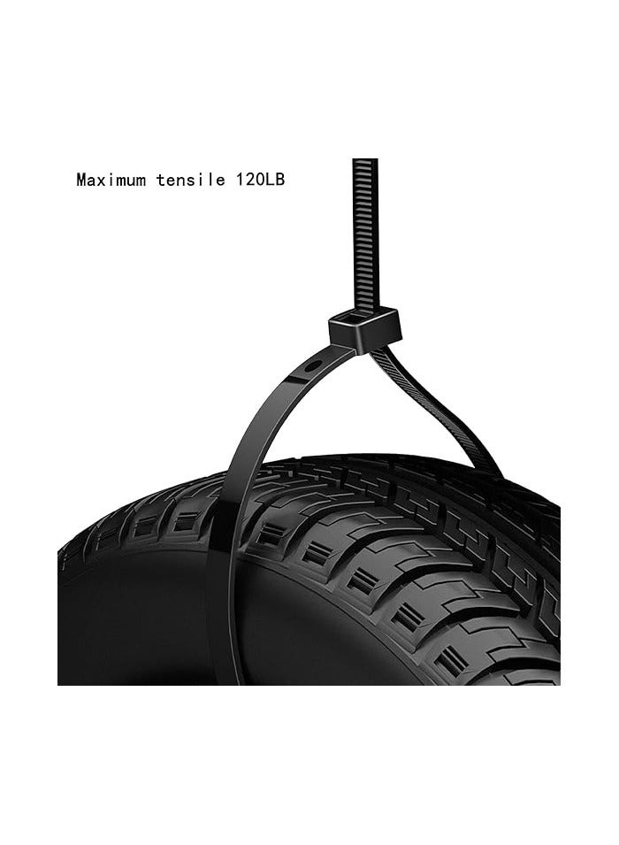 بروماس أربطة بسحاب شديدة التحمل مقاس 76.2 سم، سوداء للاستخدام في الهواء الطلق، أربطة بسحاب طويلة جدًا 29 قطعة/الحزمة - Image 3