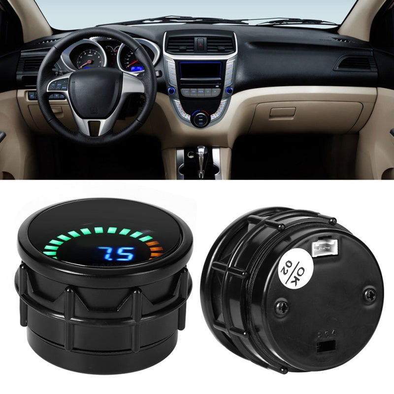 Digital Car Vacuum Gauge: 12V Universal, Blue LCD Illuminated Display - High Sensitivity Easy Installation, Precise Digital Vacuum Meter for 12V Gasoline Car Use - Image 4