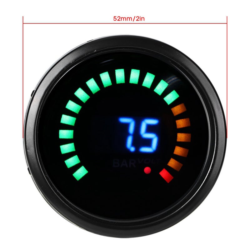 Digital Car Vacuum Gauge: 12V Universal, Blue LCD Illuminated Display - High Sensitivity Easy Installation, Precise Digital Vacuum Meter for 12V Gasoline Car Use - Image 5