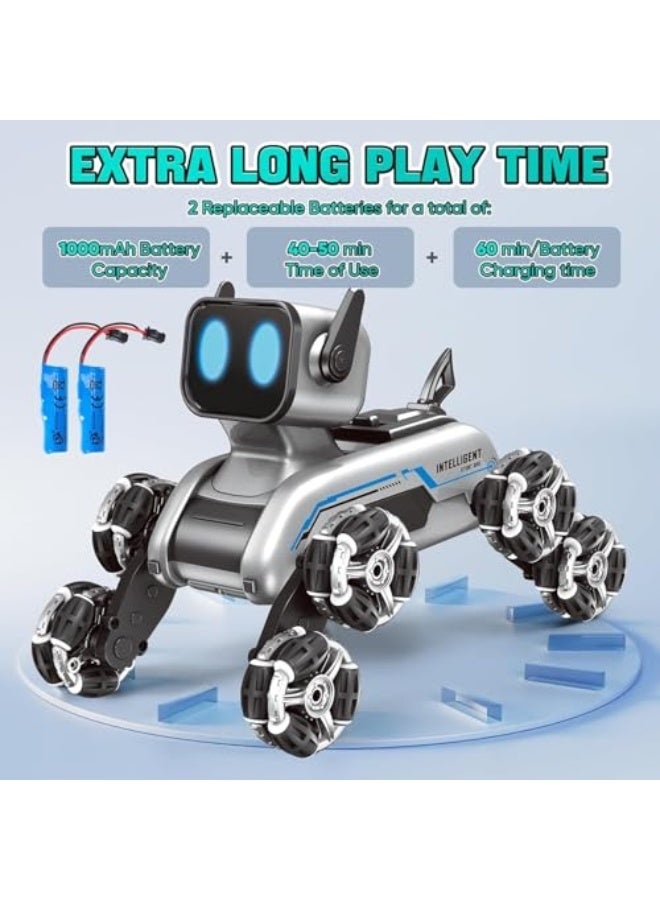 Azonee Children's Remote Control Robot Dog Toy, 2.4ghz 8wd Gesture Sensing Stunt Rc Car, With Music and Lights, Suitable for Children's Birthday Gifts for Boys Aged 6-12, Entertainment  - Image 2