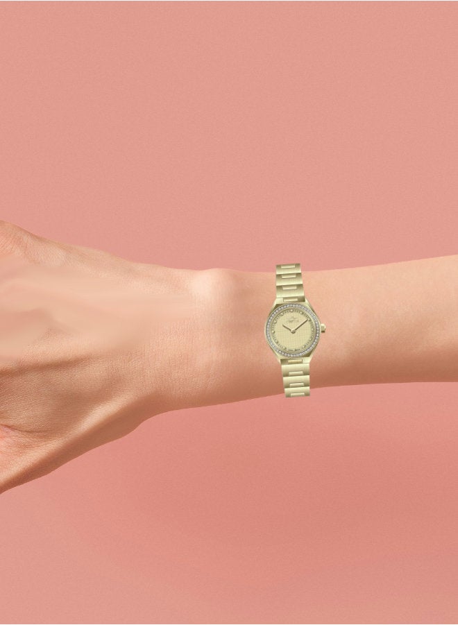 MARTINI Elegant Martini Women's Watch Stylish Golden Dial Stainless Steel Band Water Resistant Perfect for Casual and Formal Wear - Image 3