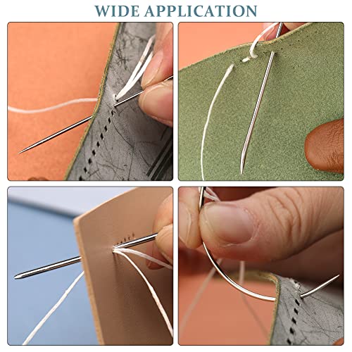 Veroave 16 Pcs Heavy Duty Sewing Kit - Curved, Sack, Hand Needles, Finger Cots for Leather, Upholstery, Carpet & Canvas Repair - Image 5