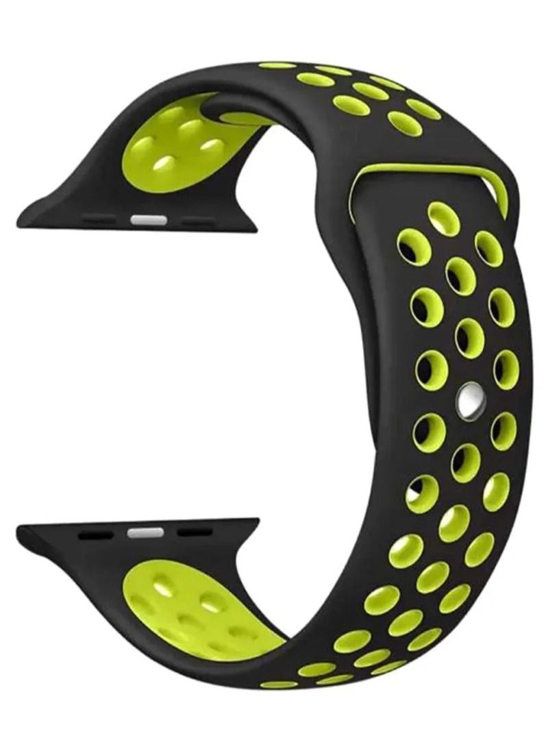 HEXABEX - Apple Watch Strap 46mm/45mm/44mm/49mm Dot Apple Watch band for Apple Watch All Series Black/Green - Image 1