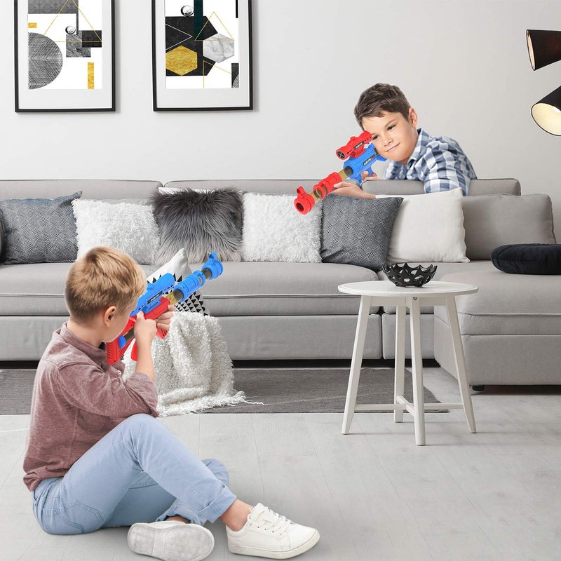 spring flower SpringFlower Shooting Game Toy for 5 6 7 8 9 10+ Years Olds Boys,2pk Foam Ball Popper Air Toy Guns with Standing Shooting Target,24 Foam Balls, for Kids - Image 4