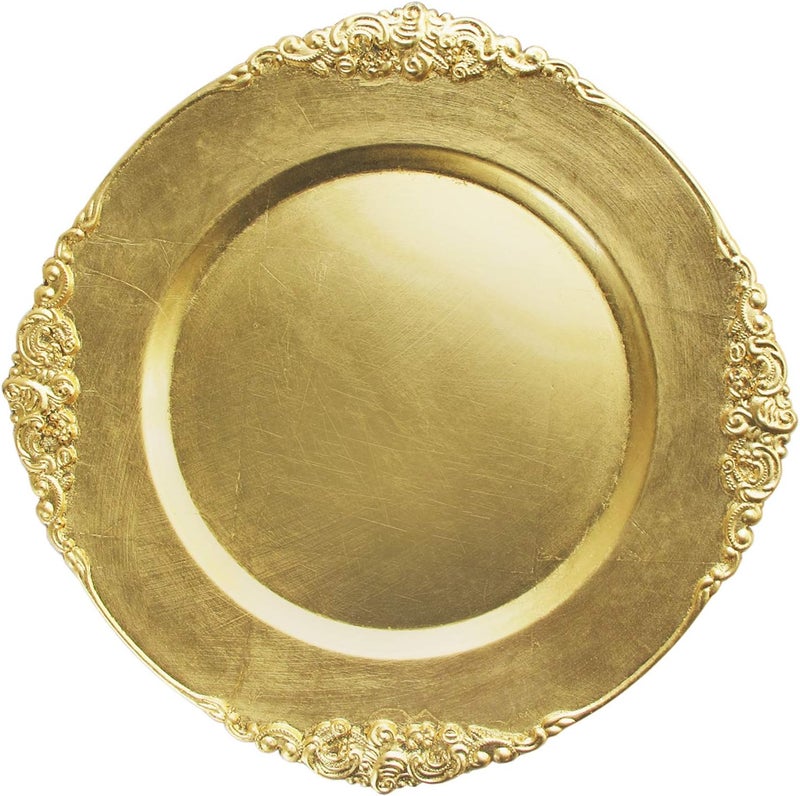 ChargeIt by Jay Leaf Charger Plates Set of 4 Gold - Image 3