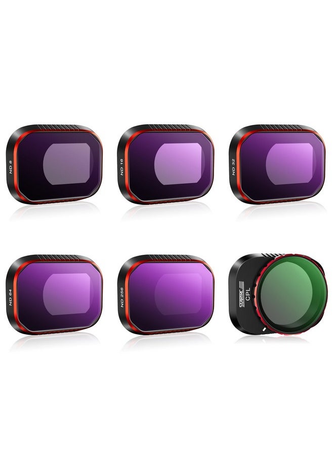 STARTRC Nd Filters Set For Dji Mini 4 Pro Accessories -6 Pack (Nd8,Nd16,Nd32,Nd64,Nd256,Cpl)(Aluminum Version)  - Image 1