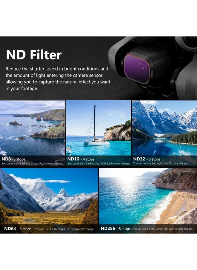 STARTRC Nd Filters Set For Dji Mini 4 Pro Accessories -6 Pack (Nd8,Nd16,Nd32,Nd64,Nd256,Cpl)(Aluminum Version)  - Image 3