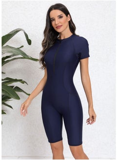 Al Aoyama One Piece Short Sleeve Quick-Dry Swimwear zip design surfing suits Elastic  - Image 4