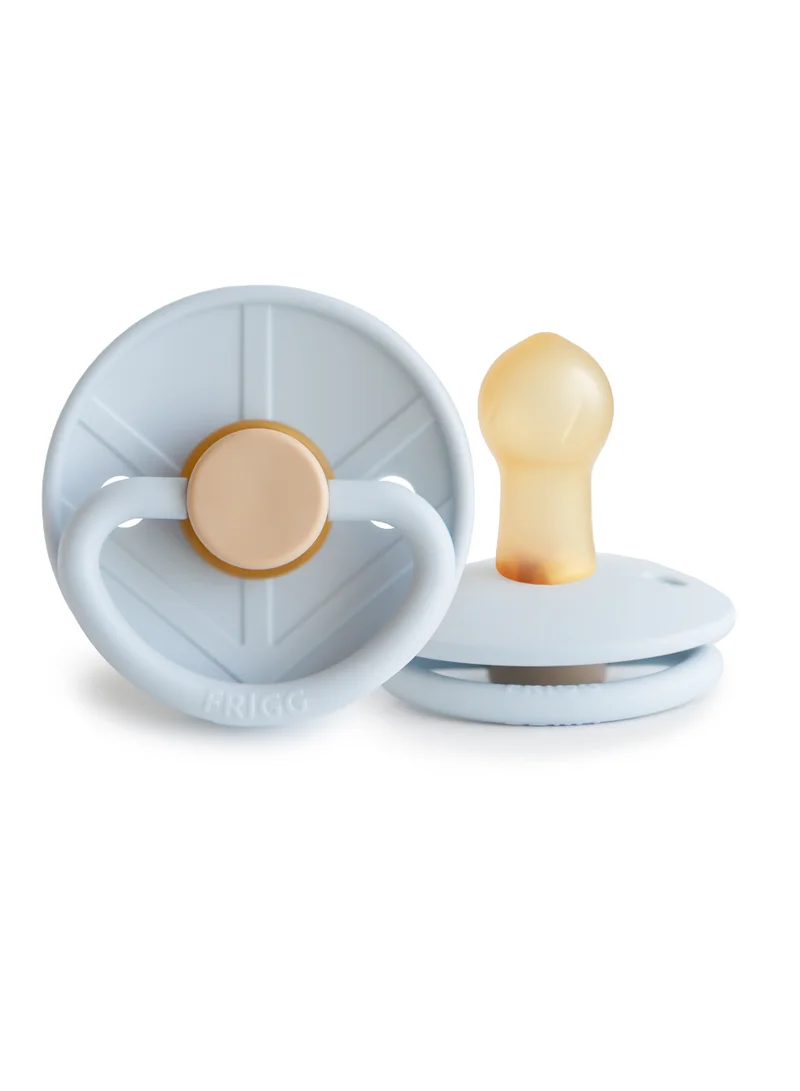 FRIGG Little Viking Latex Baby Pacifier 0-6M 1-Pack Knud Powder Blue - Size 1