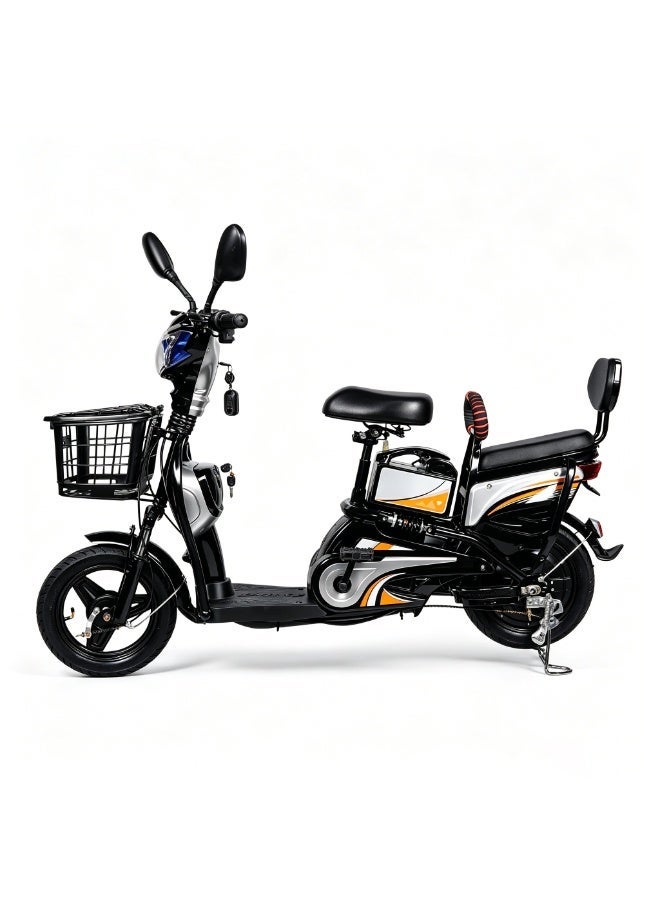 Crony Electric Scooter Bicycle with Seat and Suspension, 350W Motor, Top Speed 25km/H, Up to 30 km Range, Max Load 150 kg - Image 1