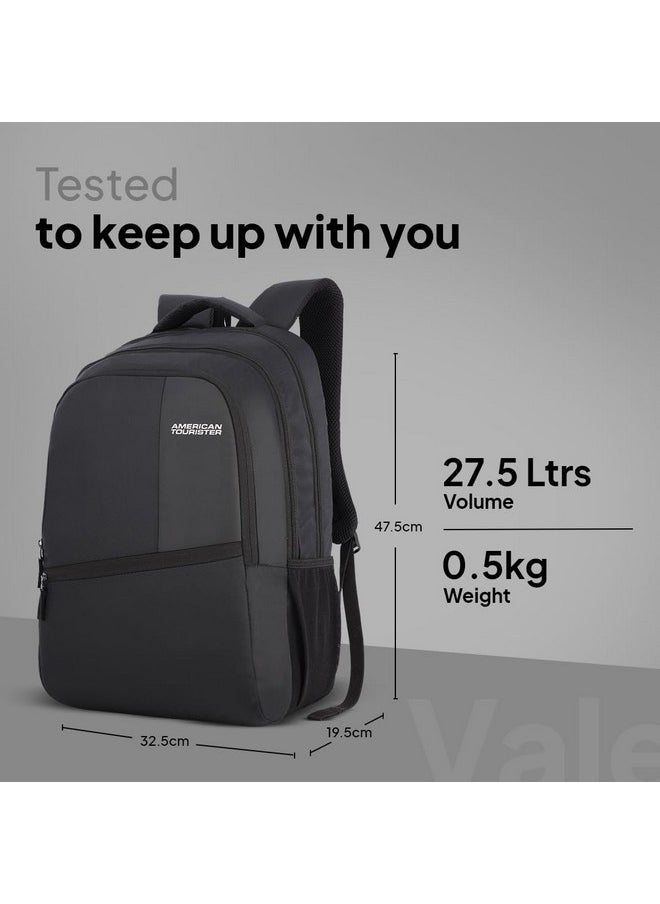 AMERICAN TOURISTER American Tourister Valex 28 Ltrs Large Laptop Backpack with Bottle Pocket and Front Organizer- Black  - Image 2