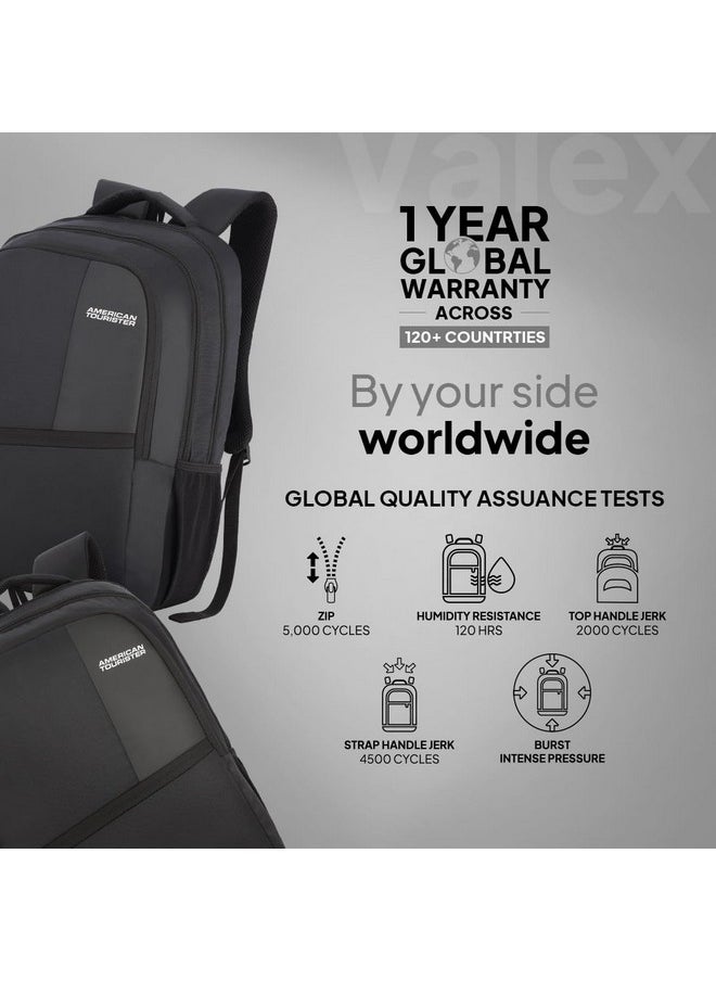 AMERICAN TOURISTER American Tourister Valex 28 Ltrs Large Laptop Backpack with Bottle Pocket and Front Organizer- Black  - Image 3