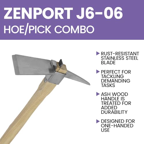 Zenport J606 Planting Hoe, 2.5-Inch Wide Stainless Steel Blade, 3-Inch Pick - Image 4