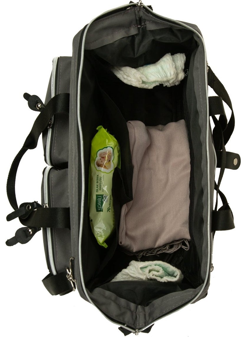 Bagmori Gray Shoulder Double Pocket Mother Baby Bag  - Image 5