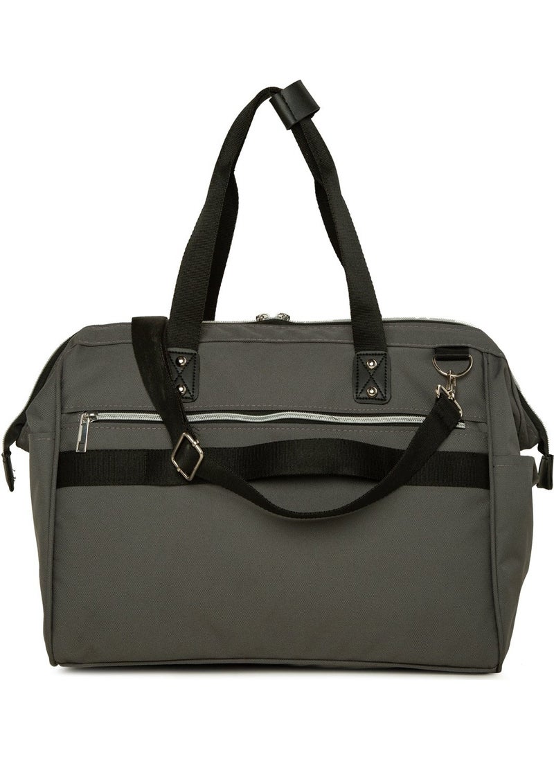 Bagmori Gray Shoulder Double Pocket Mother Baby Bag  - Image 3